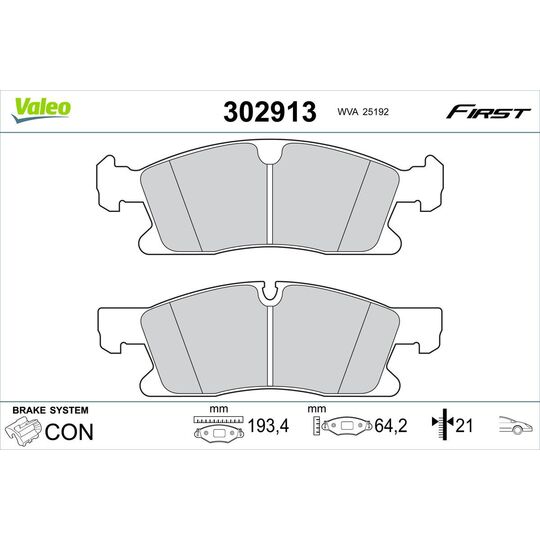 302913 - Brake Pad Set, disc brake 