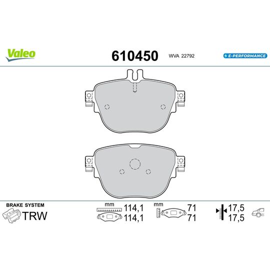 610450 - Brake Pad Set, disc brake 