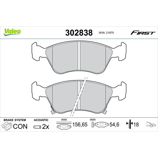 302838 - Brake Pad Set, disc brake 