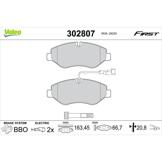 302807 - Brake Pad Set, disc brake 