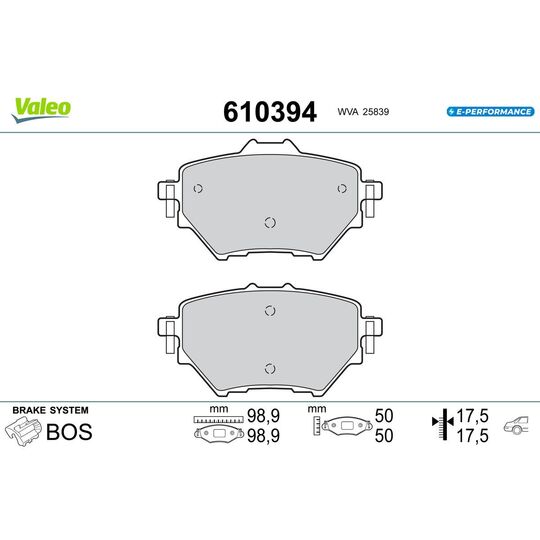 610394 - Brake Pad Set, disc brake 