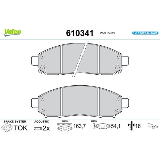 610341 - Brake Pad Set, disc brake 