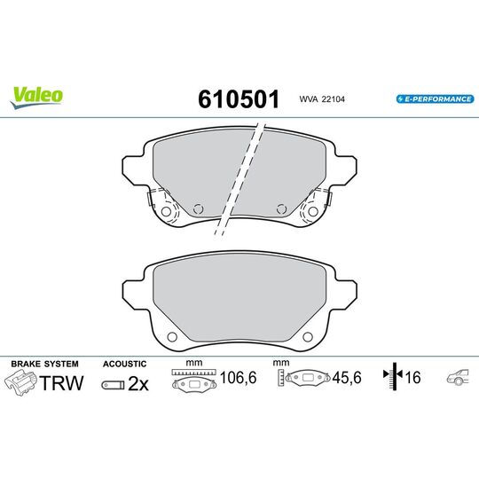 610501 - Brake Pad Set, disc brake 