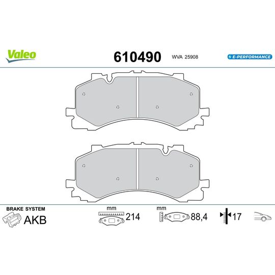 610490 - Brake Pad Set, disc brake 