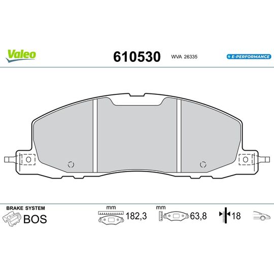 610530 - Brake Pad Set, disc brake 