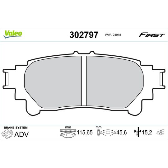 302797 - Brake Pad Set, disc brake 