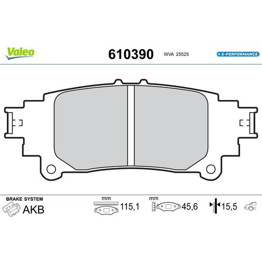 610390 - Brake Pad Set, disc brake 