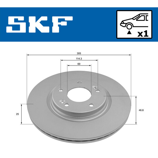 VKBD 81296 V1 - Brake Disc 