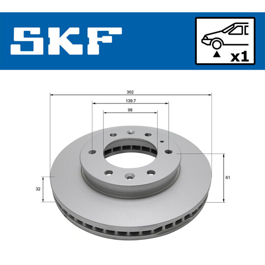 VKBD 81095 V1 - Brake Disc 