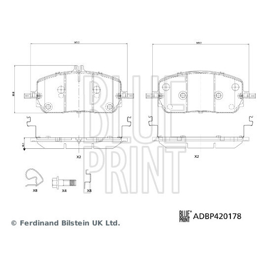 ADBP420178 - Brake Pad Set, disc brake 