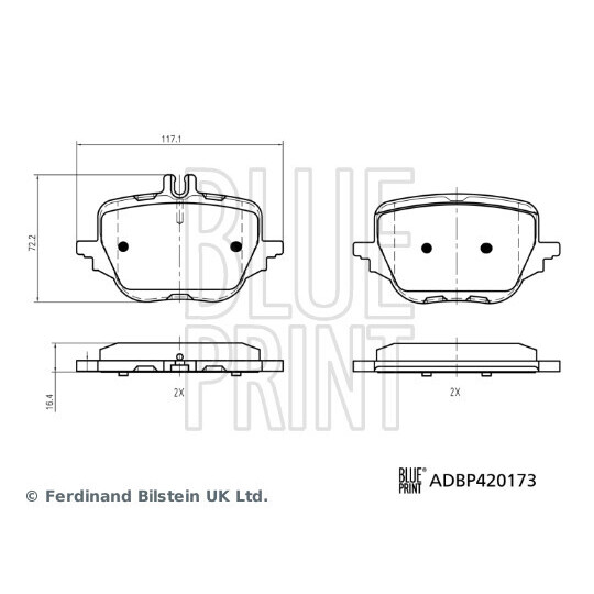 ADBP420173 - Brake Pad Set, disc brake 