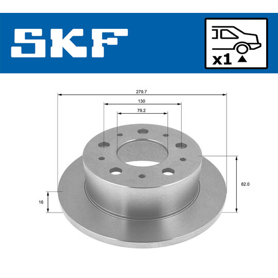 VKBD 90619 S1 - Brake Disc 