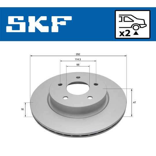 VKBD 90424 V2 - Brake Disc 