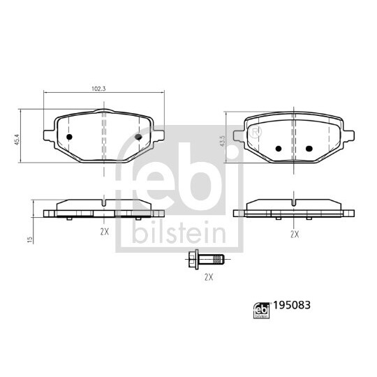 195083 - Brake Pad Set, disc brake 