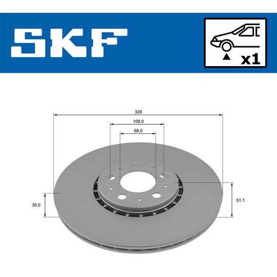 VKBD 81329 V1 - Brake Disc 