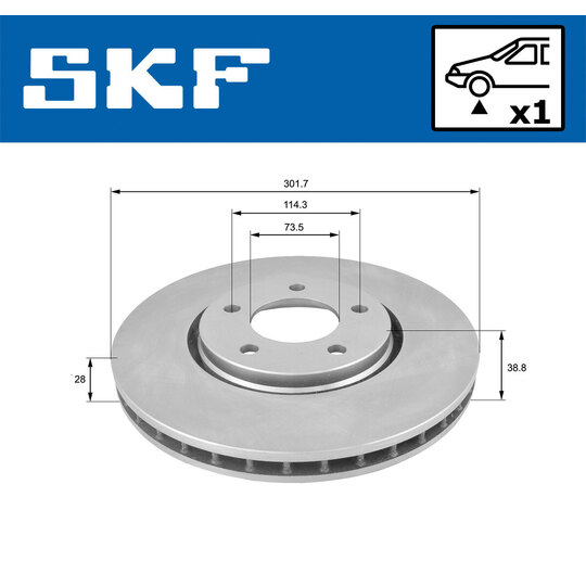 VKBD 80872 V1 - Brake Disc 