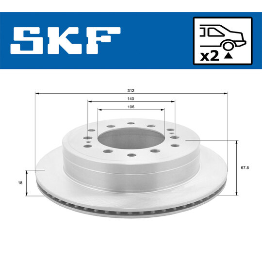 VKBD 90430 V2 - Brake Disc 