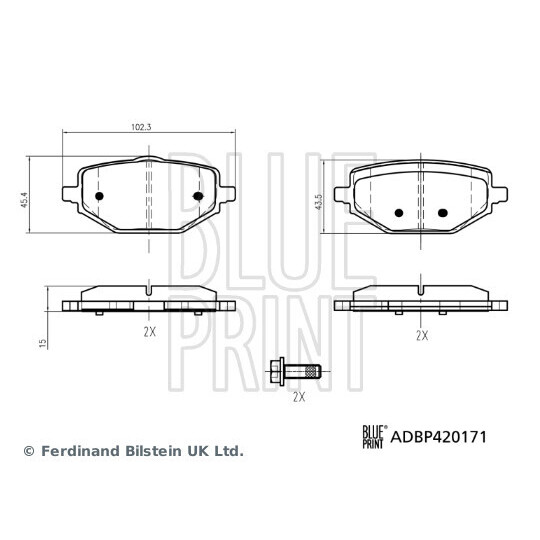 ADBP420171 - Brake Pad Set, disc brake 