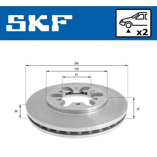 VKBD 80910 V2 - Brake Disc 