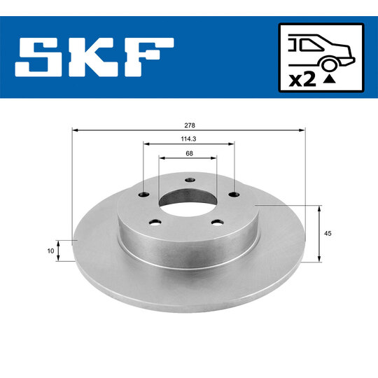 VKBD 90800 S2 - Brake Disc 