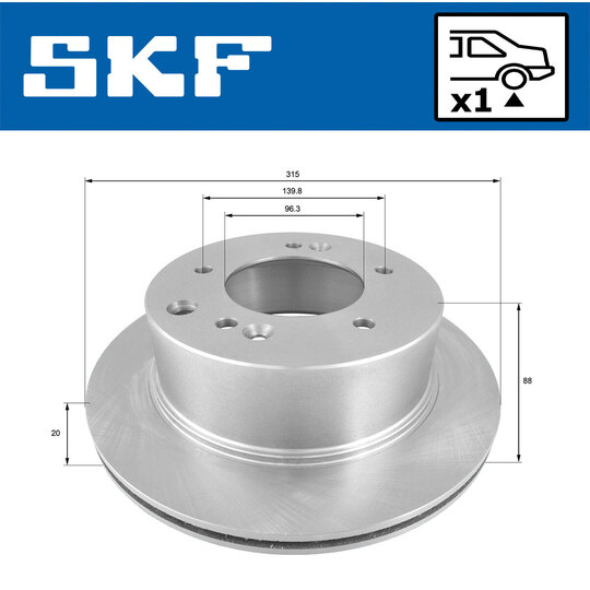 VKBD 90545 V1 - Brake Disc 