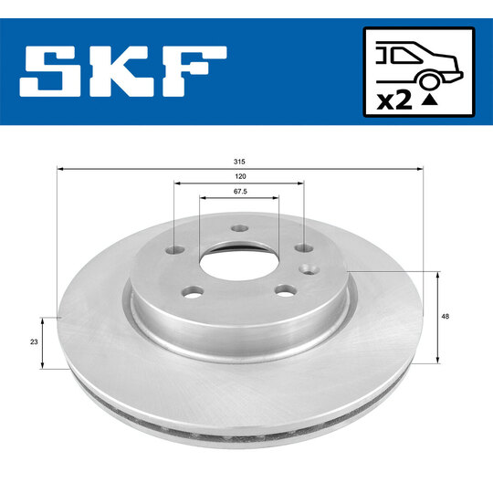 VKBD 90547 V1 - Brake Disc 