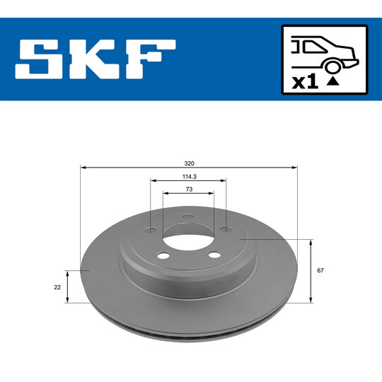 VKBD 90768 V1 - Brake Disc 