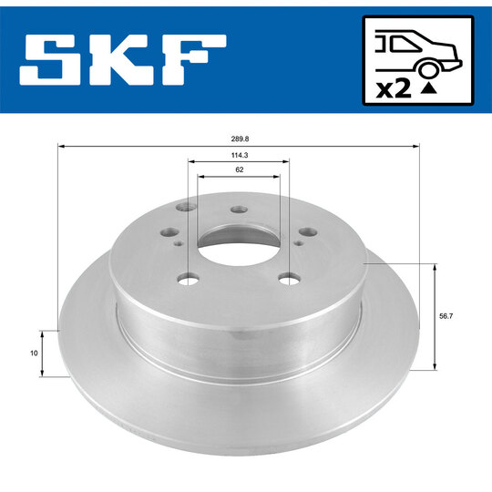 VKBD 90391 S2 - Brake Disc 