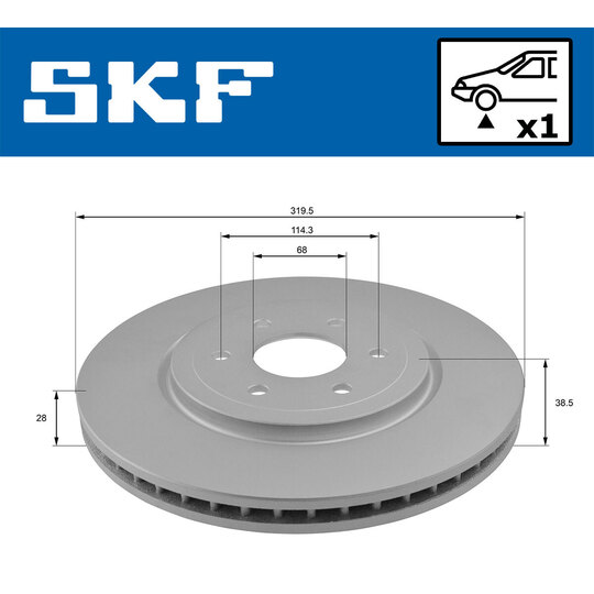 VKBD 81067 V1 - Brake Disc 