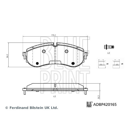 ADBP420165 - Brake Pad Set, disc brake 