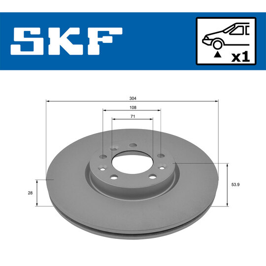 VKBD 81299 V1 - Brake Disc 