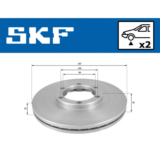 VKBD 80955 V2 - Brake Disc 