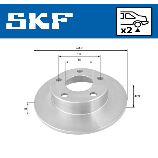 VKBD 90458 S2 - Brake Disc 