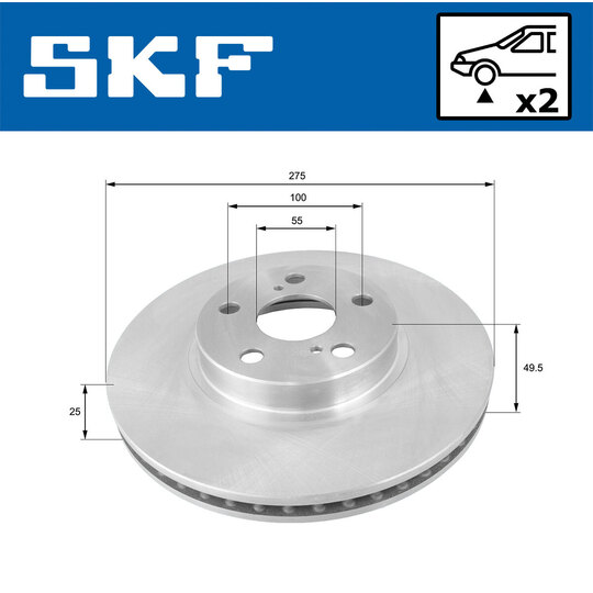 VKBD 81081 V2 - Brake Disc 