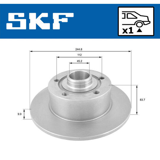 VKBD 90682 S1 - Brake Disc 