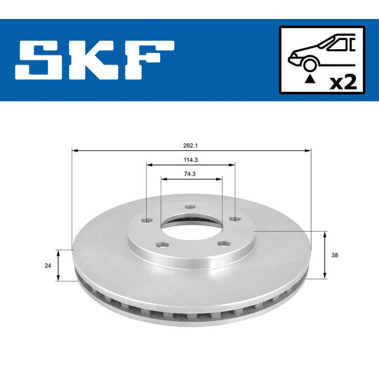 VKBD 80906 V2 - Brake Disc 