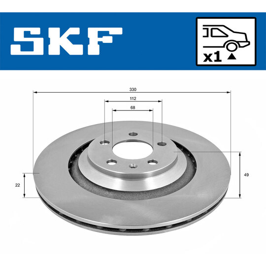 VKBD 90371 V1 - Brake Disc 