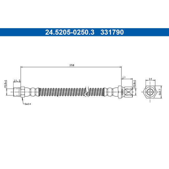 24.5205-0250.3 - Brake Hose 