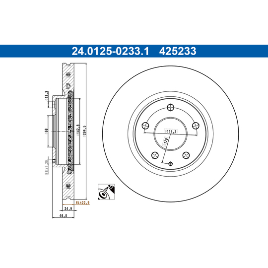 24.0125-0233.1 - Brake Disc 