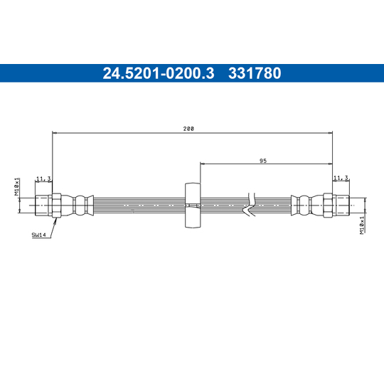 24.5201-0200.3 - Brake Hose 