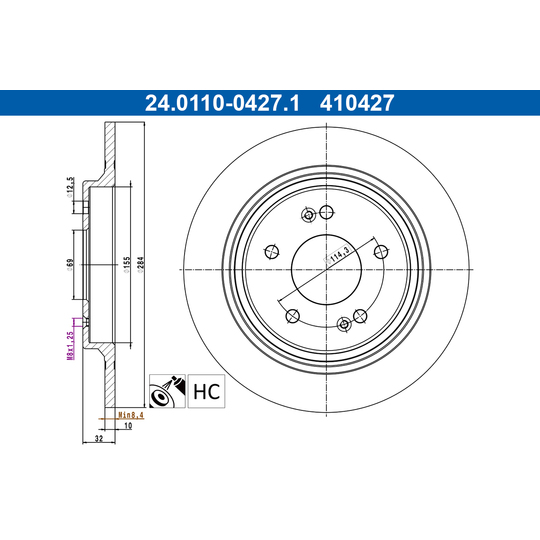 24.0110-0427.1 - Brake Disc 