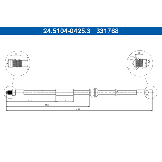 24.5104-0425.3 - Brake Hose 