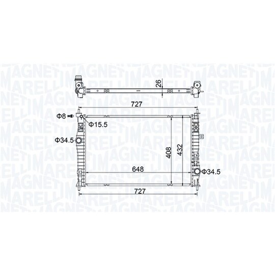 350213207200 - Radiator, engine cooling 