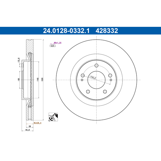 24.0128-0332.1 - Brake Disc 