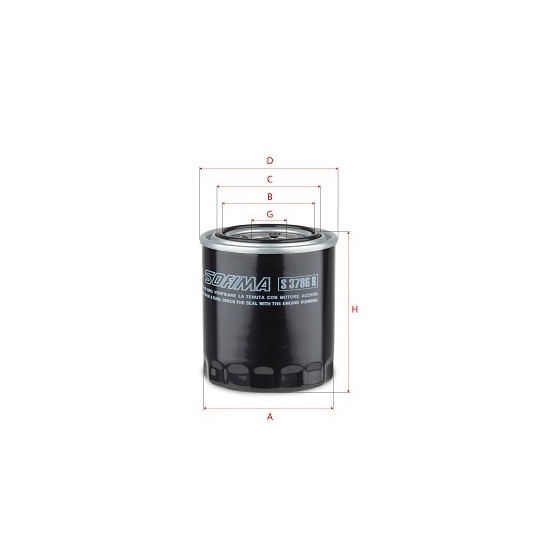 S 3786 R - Oil filter 