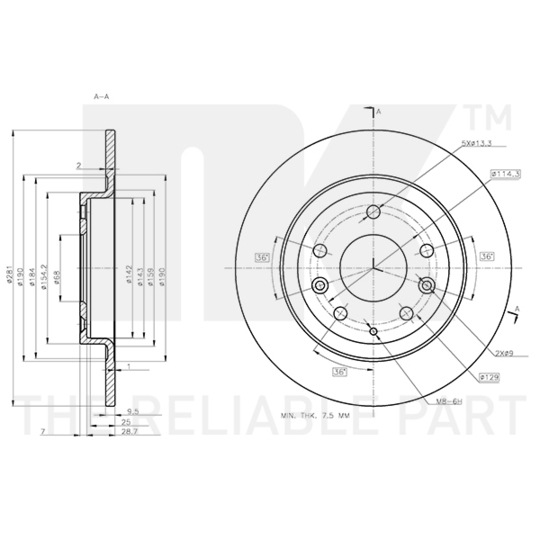 313285 - Bromsskiva 