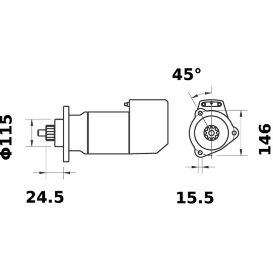 MS 562 - Startmotor 