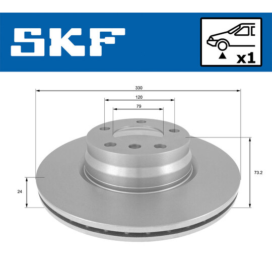 VKBD 80448 V1 - Brake Disc 