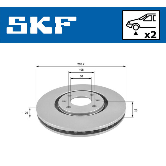 VKBD 80412 V2 - Brake Disc 