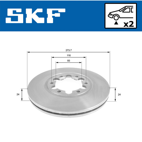 VKBD 80733 V2 - Brake Disc 